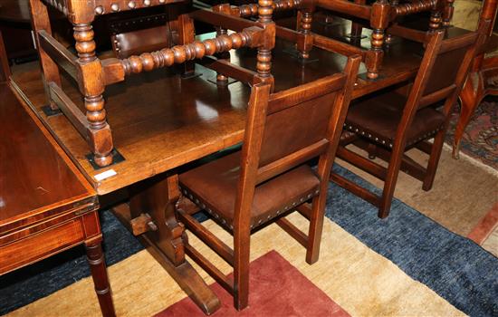 Oak refectory table(-)